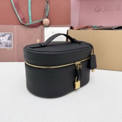 Mirror Quality Replica Loro Piana Extra Vanity Case Bag in Black Knockoff