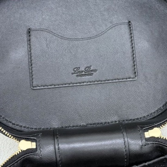 Mirror Quality Replica Loro Piana Extra Vanity Case Bag in Black Knockoff