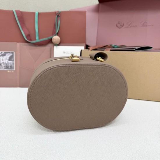 Mirror Quality Replica Loro Piana Extra Vanity Case in Rocky Ash Knockoff
