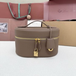 Mirror Quality Replica Loro Piana Extra Vanity Case in Rocky Ash Knockoff