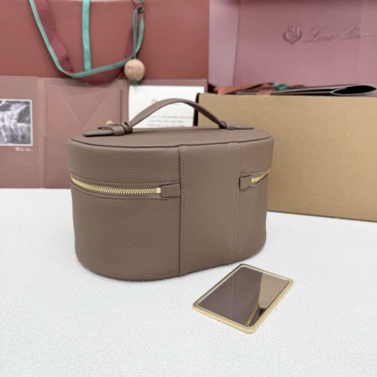Mirror Quality Replica Loro Piana Extra Vanity Case in Rocky Ash Knockoff