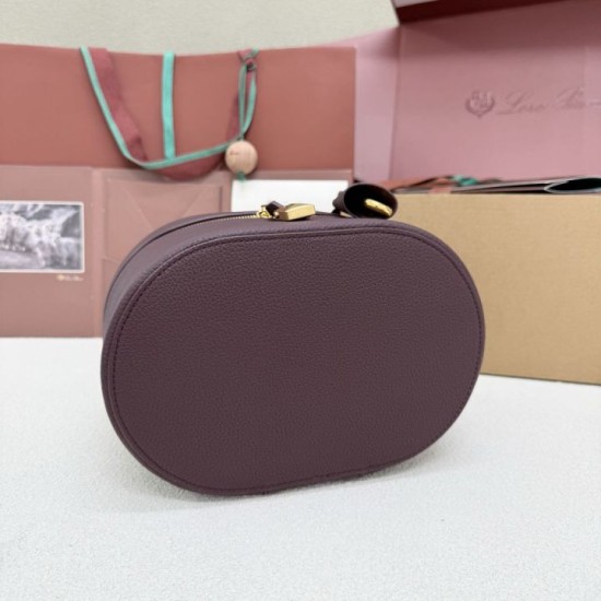 Mirror Quality Replica Loro Piana Extra Vanity Case in Burgundy Knockoff
