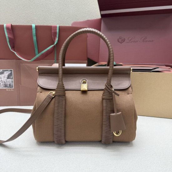 Mirror Quality Replica Loro Piana Loom Tote Bag L25/L32 Brown Knockoff