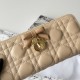 Mirror Quality Replica Dior Lady Dior Voyageur Zip Around Wallet Apricot Knockoff