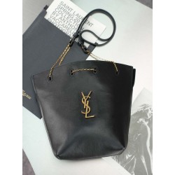 Premium Replica YSL Saint Laurent Pochon Bucket Bag Black Fake Mirror Quality Replica YSL Saint Laurent Pochon Bucket Bag Black Knockoff