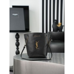 Mirror Quality Replica YSL Saint Laurent Pochon Bucket Bag Black Knockoff