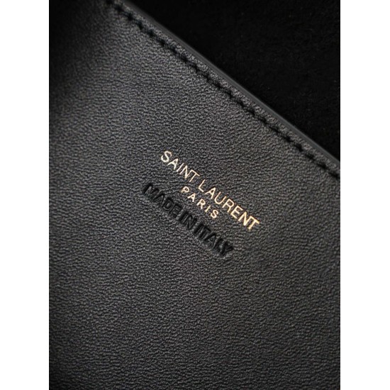 Premium Replica YSL Saint Laurent Pochon Bucket Bag Black Fake Mirror Quality Replica YSL Saint Laurent Pochon Bucket Bag Black Knockoff