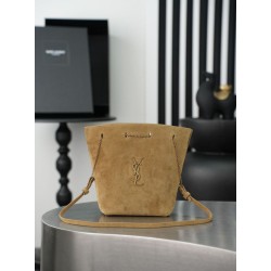 Mirror Quality Replica YSL Saint Laurent Pochon Bucket Bag Brown Knockoff