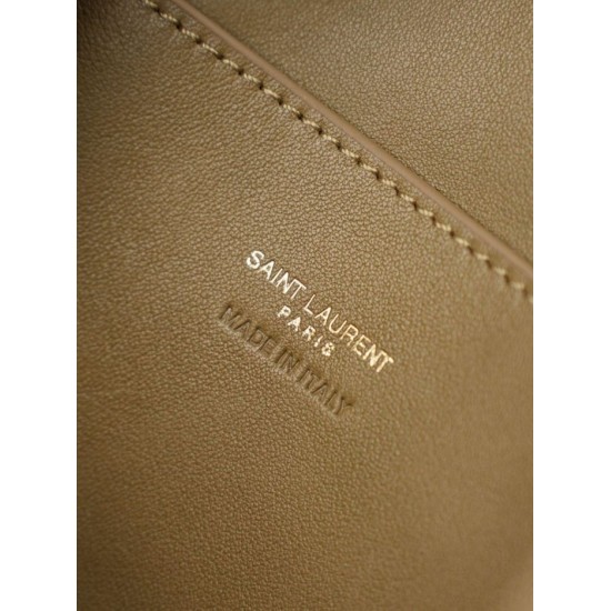 Premium Replica YSL Saint Laurent Pochon Bucket Bag Brown Fake Mirror Quality Replica YSL Saint Laurent Pochon Bucket Bag Brown Knockoff