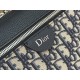 Mirror Quality Replica Dior Rider Shoulder Bag with Oblique Zip Blue Knockoff