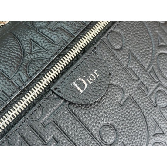 Mirror Quality Replica Dior Rider Shoulder Bag with Zip Black Knockoff