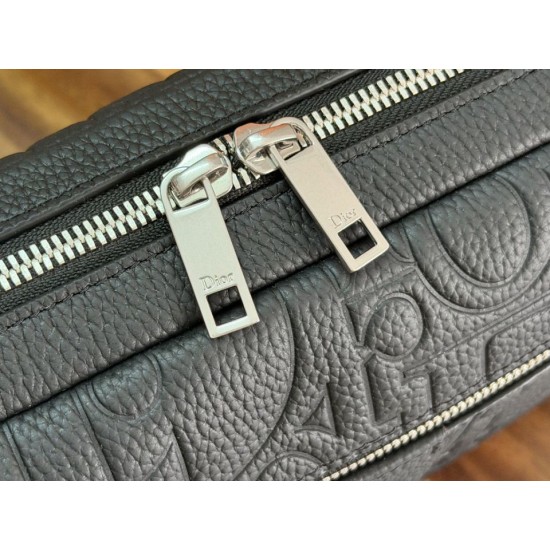 Mirror Quality Replica Dior Rider Shoulder Bag with Zip Black Knockoff
