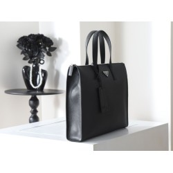 Premium Replica Prada Saffiano Leather Tote Bag 2VG039 Black Fake Mirror Quality Replica Prada Saffiano Leather Tote Bag 2VG039 Black Knockoff