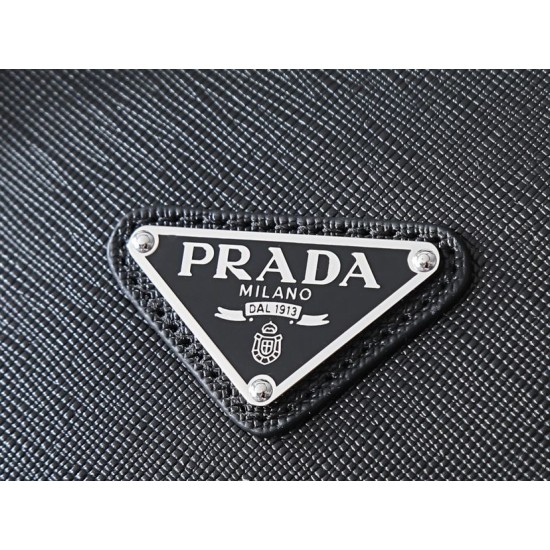 Mirror Quality Replica Prada Saffiano Leather Tote Bag 2VG039 Black Knockoff