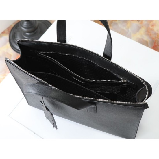 Mirror Quality Replica Prada Saffiano Leather Tote Bag 2VG039 Black Knockoff