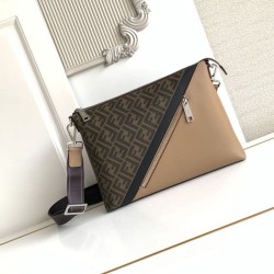 Mirror Quality Replica Fendi Shoulder Bag with Diagonal FF Logo Knockoff