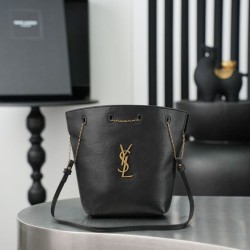 1:1 Replica YSL Saint Laurent Pochon Bucket Bag Black