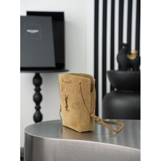 Top Replica YSL Saint Laurent Pochon Bucket Bag Brown 1:1 Replica YSL Saint Laurent Pochon Bucket Bag Brown