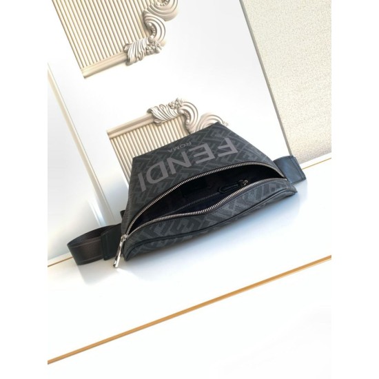 1:1 Replica Fendi FF Fabric Belt Bag