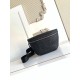 Top Replica Fendi FF Fabric Belt Bag Black 1:1 Replica Fendi FF Fabric Belt Bag Black
