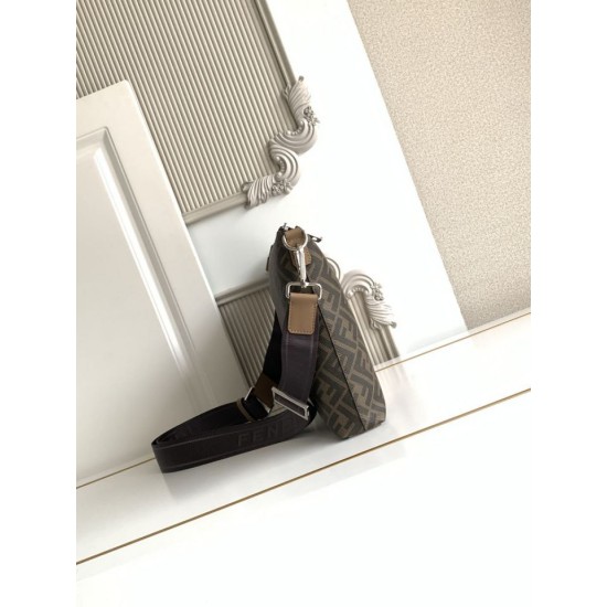 Top Replica Fendi Diagonal FF Logo Crossbody Bag 1:1 Replica Fendi Diagonal FF Logo Crossbody Bag