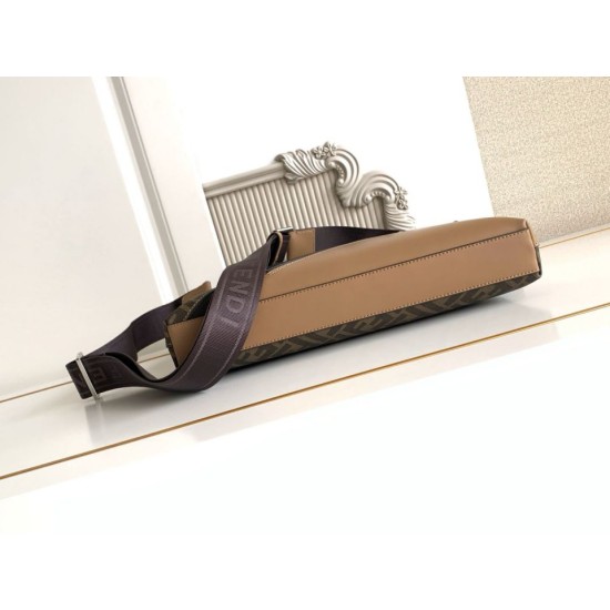 Top Replica Fendi Diagonal FF Logo Crossbody Bag 1:1 Replica Fendi Diagonal FF Logo Crossbody Bag