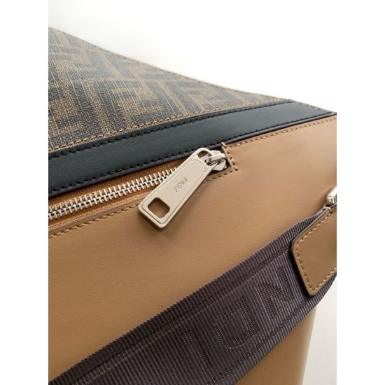 Top Replica Fendi Diagonal FF Logo Crossbody Bag 1:1 Replica Fendi Diagonal FF Logo Crossbody Bag