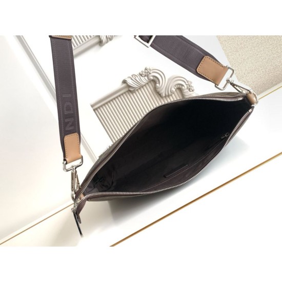 Top Replica Fendi Diagonal FF Logo Crossbody Bag 1:1 Replica Fendi Diagonal FF Logo Crossbody Bag