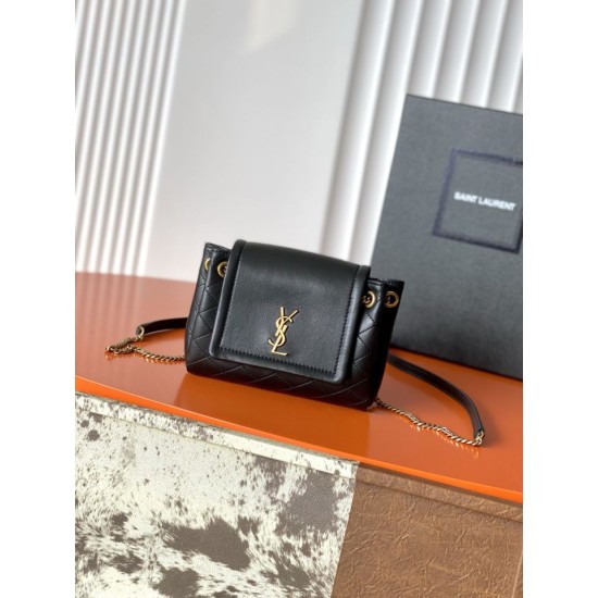 Top Replica YSL Saint Laurent Mini Nolita Crossbody Bag Black 1:1 Replica YSL Saint Laurent Mini Nolita Crossbody Bag Black