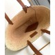 Replica Celine Medium Supple Celine Classic Panier Raffia And Calfskin 114342 Coffee