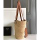 Replica Celine Medium Supple Celine Classic Panier Raffia And Calfskin 114342 Coffee
