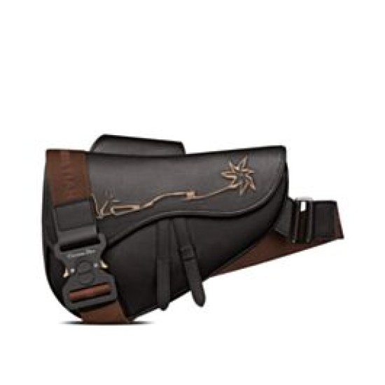 Replica Christian Dior Cactus Jack Dior Saddle Bag Black