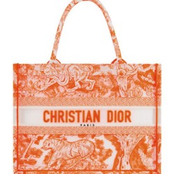 Fake Christian Dior Medium Dior Book Tote Orange Replica