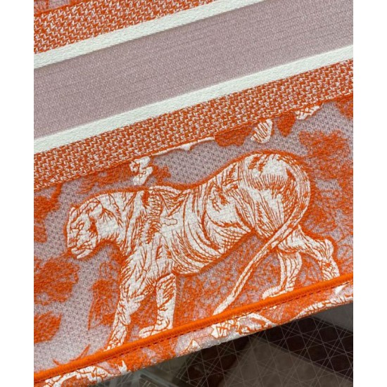 Fake Christian Dior Medium Dior Book Tote Orange Replica