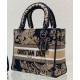 Fake Christian Dior Medium Lady D-Lite Bag Black Replica