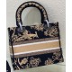Fake Christian Dior Medium Lady D-Lite Bag Black Replica