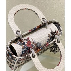 Replica Christian Dior Medium Lady D-Lite Bag White