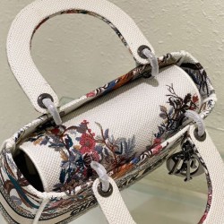 Replica Christian Dior Medium Lady D-Lite Bag White