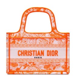 Fake Christian Dior Mini Dior Book Tote Orange Replica