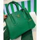 Replica Prada Double Saffiano Leather Mini Bag Green