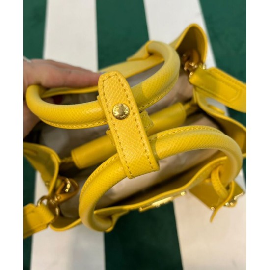 Fake Prada Double Saffiano Leather Mini Bag Yellow Replica Replica Prada Double Saffiano Leather Mini Bag Yellow