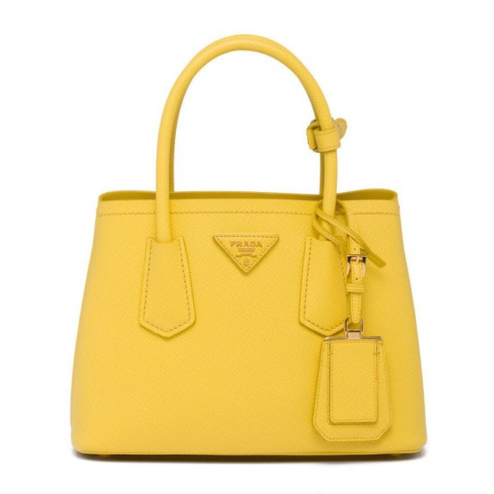 Fake Prada Double Saffiano Leather Mini Bag Yellow Replica Replica Prada Double Saffiano Leather Mini Bag Yellow