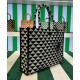 Fake Prada Large Prada Symbole Jacquard Fabric Handbag Blue Replica Replica Prada Large Prada Symbole Jacquard Fabric Handbag Blue