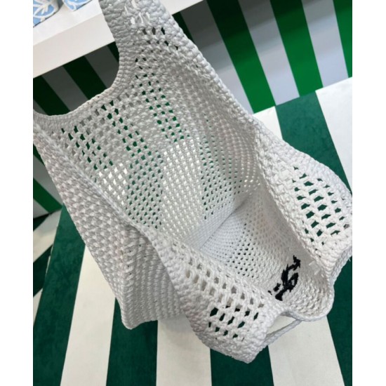 Replica Prada Raffia Tote Bag Cream