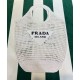 Replica Prada Raffia Tote Bag Cream