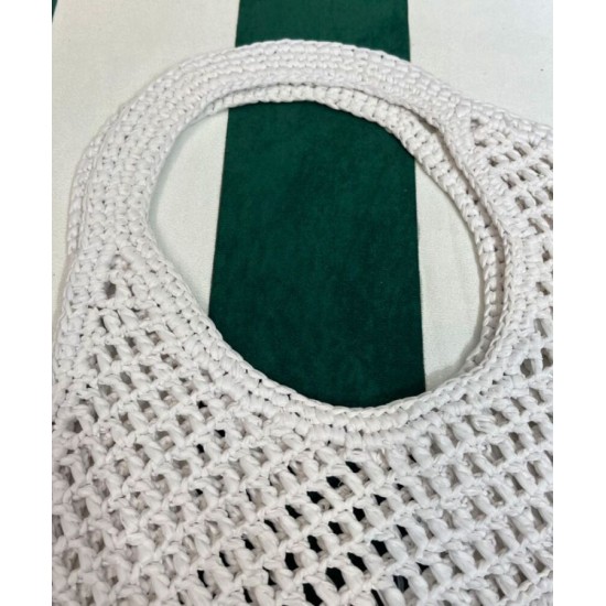 Replica Prada Raffia Tote Bag Cream