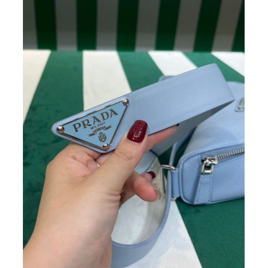 Replica Prada Saffiano Belt Bag Blue