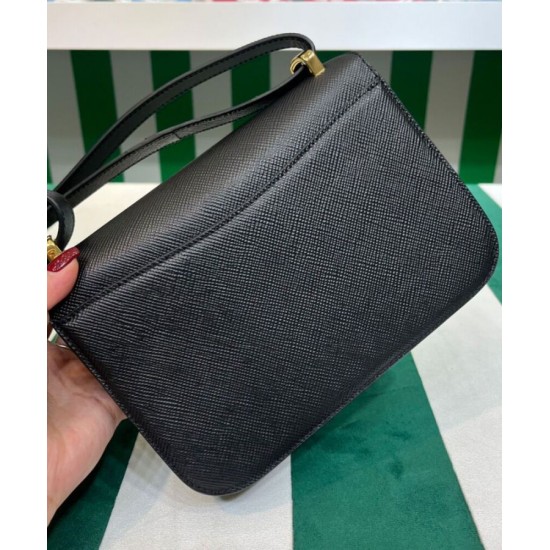 Fake Prada Saffiano Shoulder Bag Black Replica