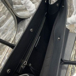 Fake YSL Saint Laurent Rive Gauche Small Tote Bag Black Replica Replica YSL Saint Laurent Rive Gauche Small Tote Bag Black