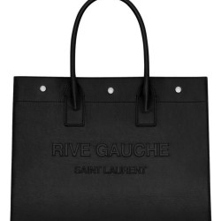Replica YSL Saint Laurent Rive Gauche Small Tote Bag Black